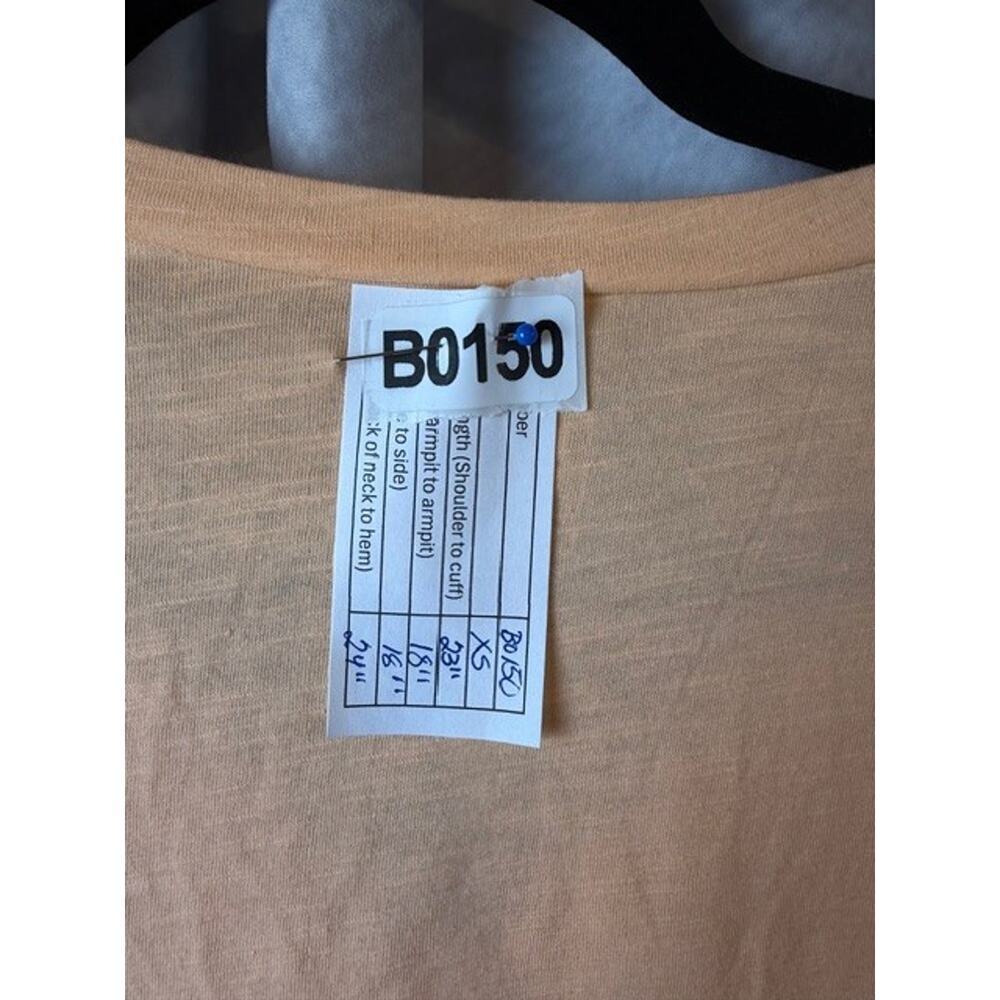 Eddie Bauer Womens Tryout V-Neck Tee Apricot Long Sleeve Size XS NWT - Picture 7 of 7